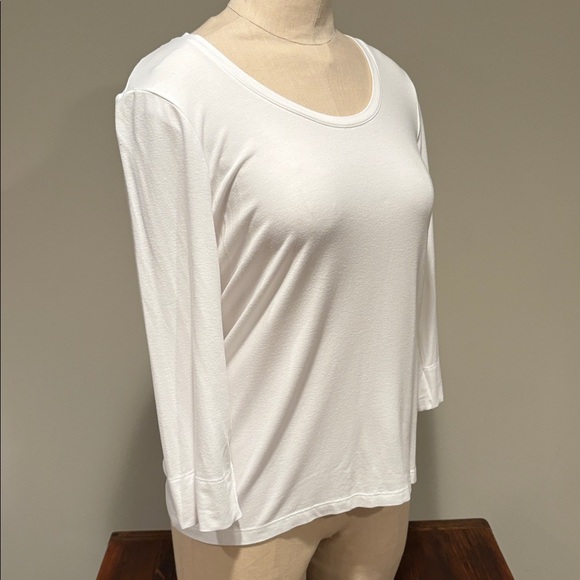 Chico’s Pima Cotton 3/4 Sleeve Tee Size 0 / Size S - Picture 4 of 9